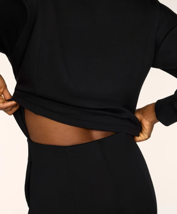 SPANX Long Sleeve Shawl Collar One Piece Jumpsuit