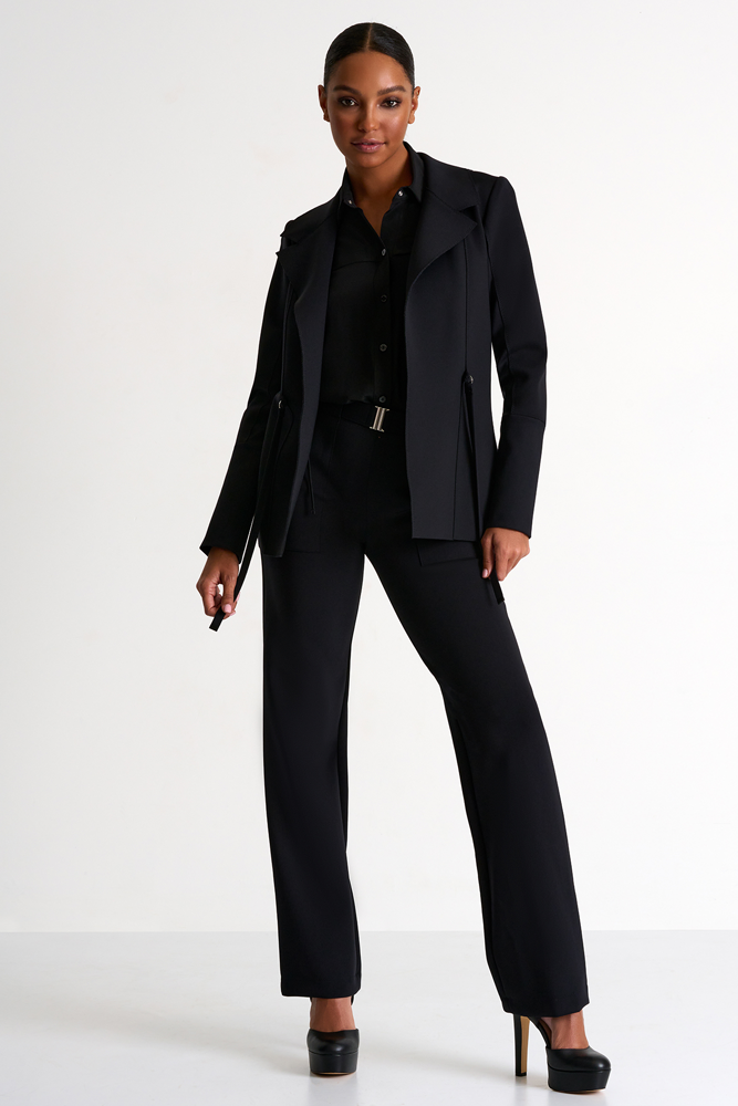 SHAN A Tie Front Blazer
