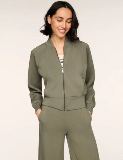 SPANX Airessentials Pintuck Jackei Zip Sweatshirt
