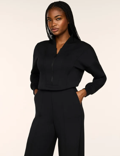 SPANX Long Sleeve Shawl Collar One Piece Jumpsuit