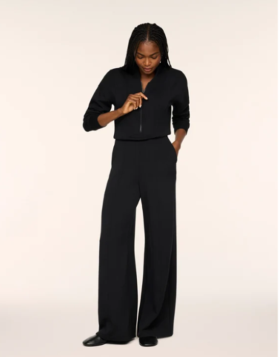 SPANX Long Sleeve Shawl Collar One Piece Jumpsuit