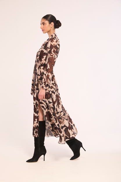 New Arrival MISA Wilma Dress Chocolate Swirl