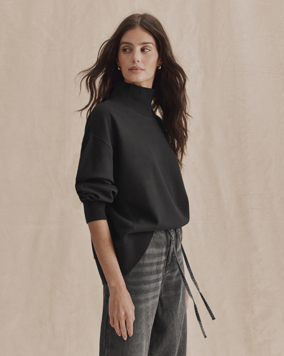Splendid Winslow Long Sleeve Mock Neck Sweater