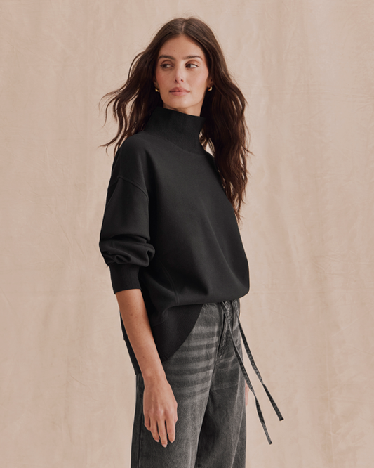 Splendid Winslow Long Sleeve Mock Neck Sweater