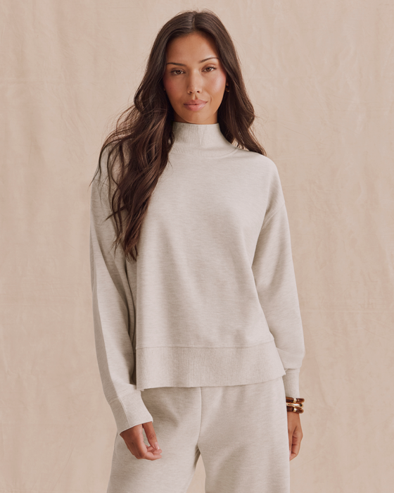 Splendid Winslow Long Sleeve Mockneck Sweater