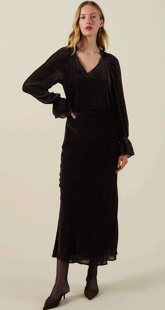 New Arrival Velvet Quinn Devore Dot Skirt