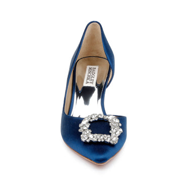 BADGLEY MISCHKA  Shoe Fabia II Jewel D'Orsay Satin Pump