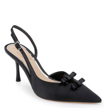 BADGLEY MISCHKA Shoe Ellery Double Bow Satin Slingback