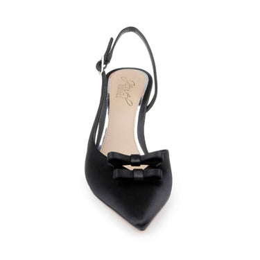 BADGLEY MISCHKA Shoe Ellery Double Bow Satin Slingback