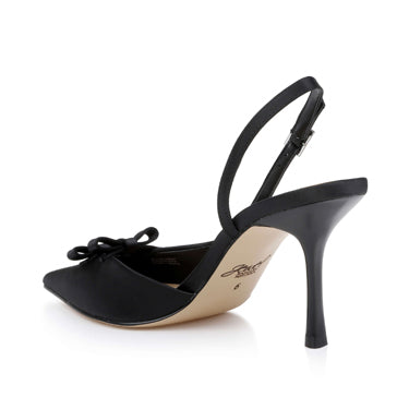 BADGLEY MISCHKA Shoe Ellery Double Bow Satin Slingback