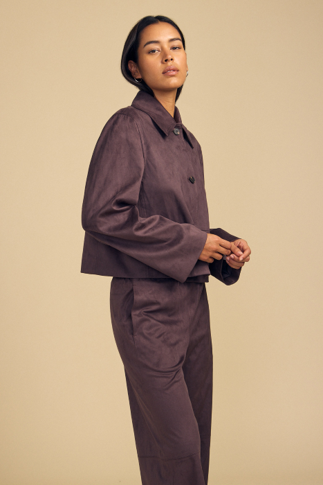 New Arrival Velvet Faux Suede Jacket