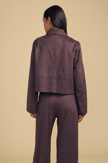 New Arrival Velvet Faux Suede Jacket